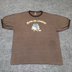 TNT Trau & Loevner Novelty Tootsie Roll Ringer T-shirt‎ Keep on Lickin! Size 2XL